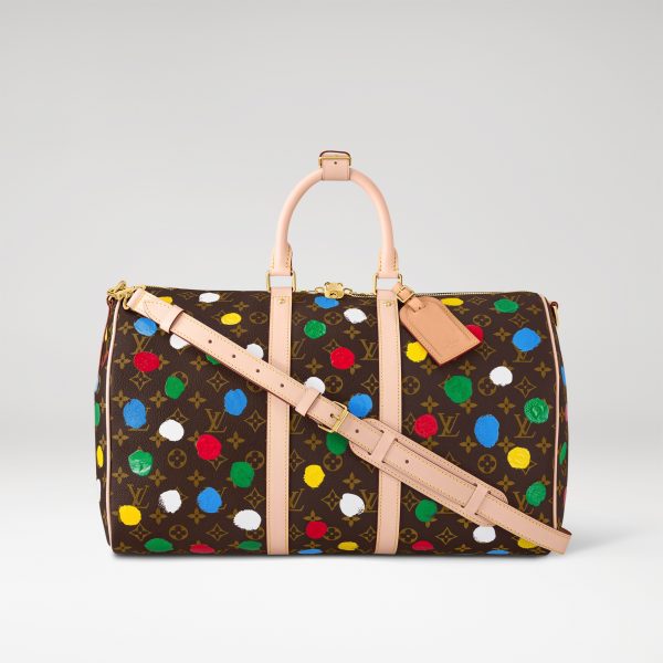 Louis Vuitton x Yayoi Kusama Keepall 45 in Monogram canvas with Painted Dots print 1
