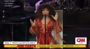 Chloe Bailey Delivers Tina Turner Tribute During CNN's Juneteenth Celebration