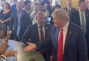 Trump Stops by Miami Restaurant for Food and Prayers After Pleading Not Guilty