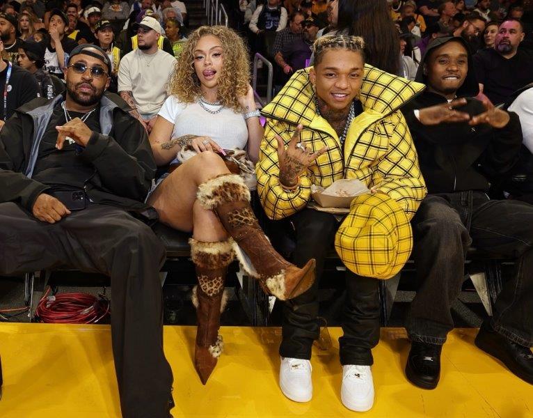 Mike WiLL Made-It, Latto & Swae Lee Celebrate Premiere of "Different Breed" Courtside at Lakers-Clippers Game