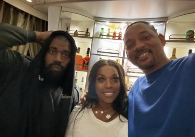 Kanye West and Will Smith Pose Together on First Class Flight From Dubai