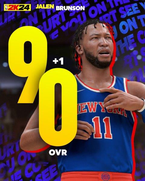 NBA 2K24 Ratings Update 4 Jalen Brunson