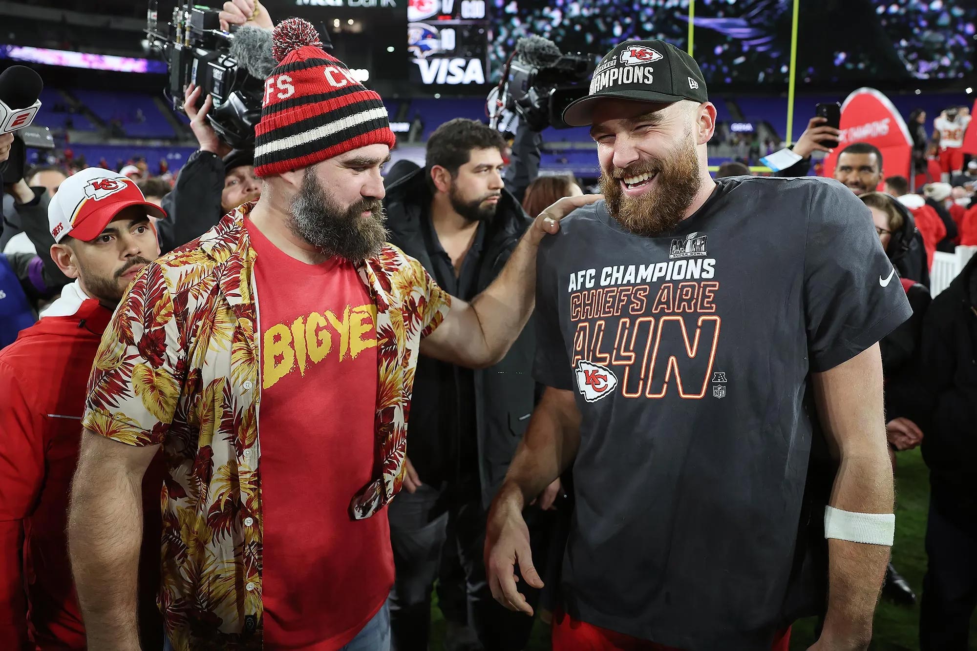 The Kelce Bros Might Be Playing Mafia Right Now