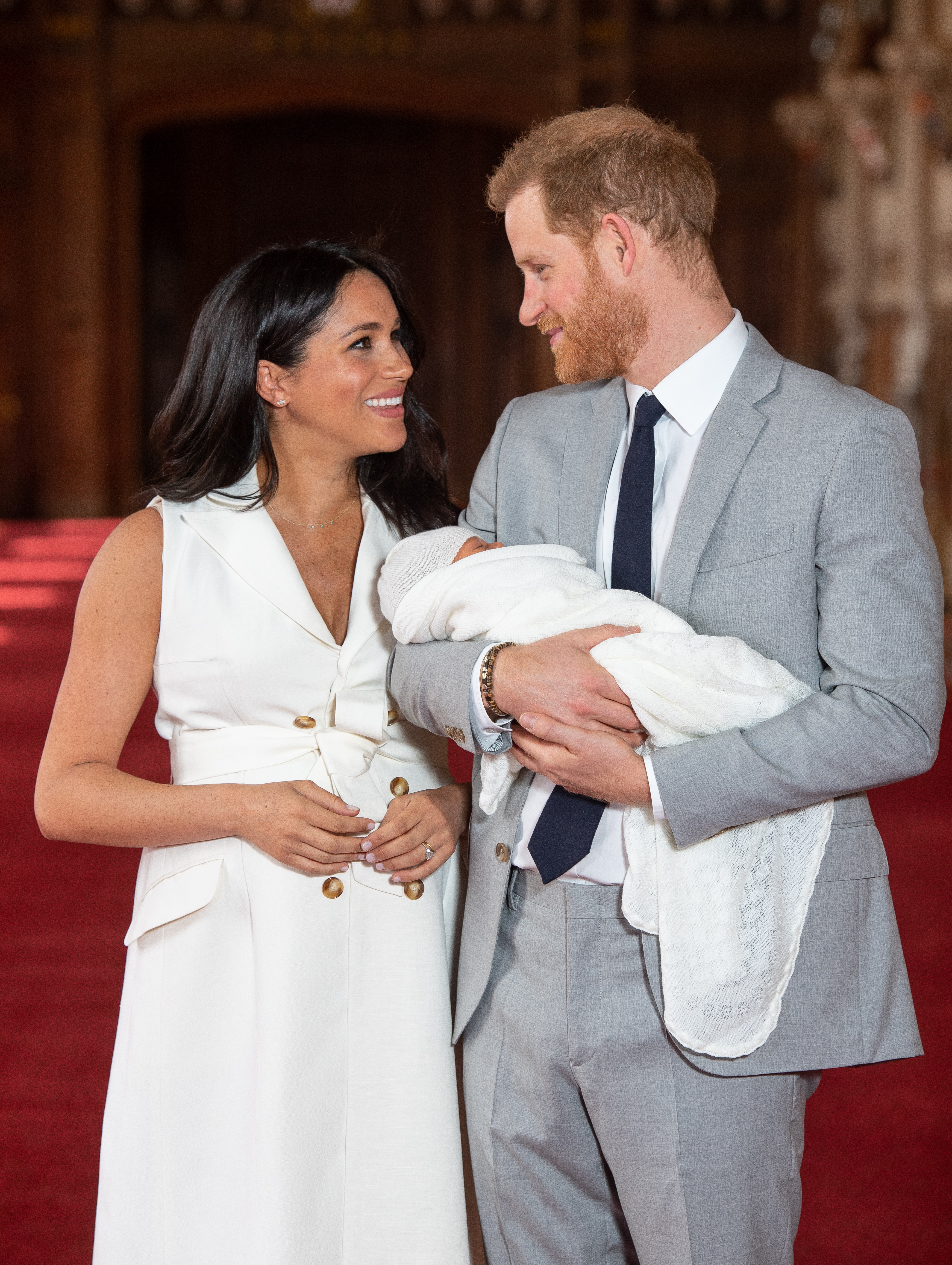 Meghan and Harry with their son Archie