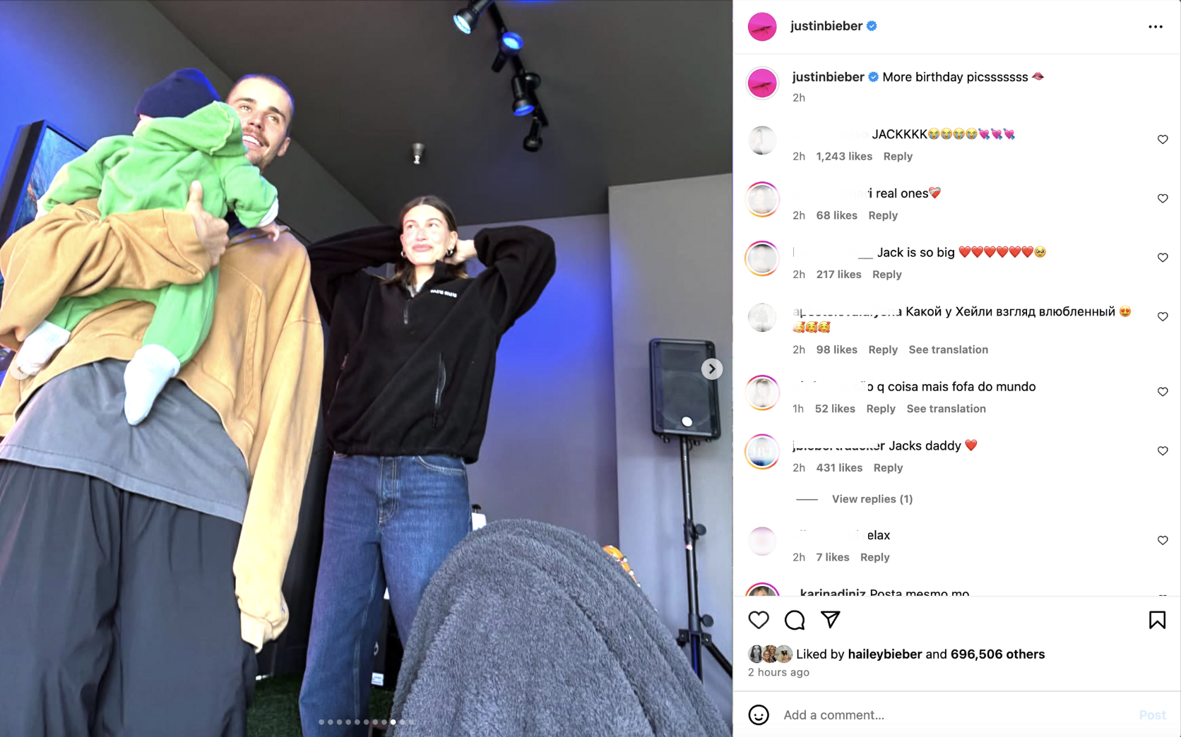 Justin and Hailey Bieber’s Son Is Getting ‘So Big’ In New Photos Shared By the Famous Parents